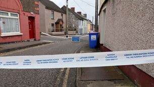 <p> The scene on Quakers Road this morning. Picture: Jim Coughlan.</p>