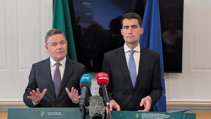 <p>Finance minister Paschal Donohoe and public expenditure minister Jack Chambers.</p>
