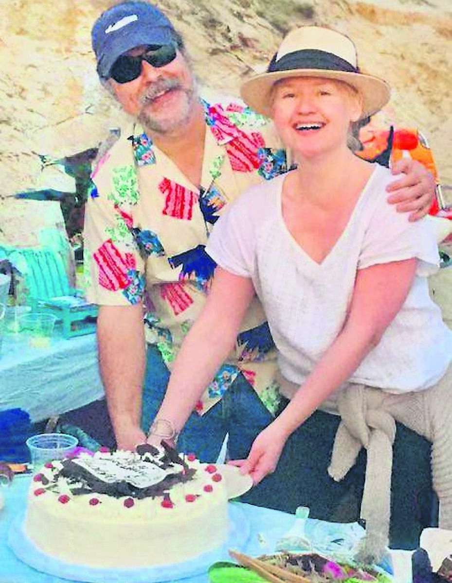 Ciara Fritsch and her husband Jack celebrating a wedding anniversary on the beach on Nantucket Island. She says: “He is the reason I only got as far as Nantucket on my American travels!”