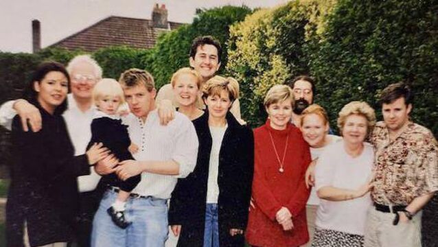 <p>Ciara Fritsch with her family in Douglas, Cork, on one of her first trips home after moving to the U.S 31 years ago</p>