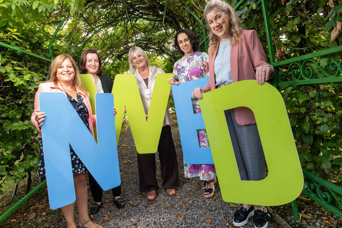 Female entrepreneurs and budding businesswomen from across Cork and Kerry are encouraged to register for this year’s National Women’s Enterprise Day. The Local Enterprise Office (LEO) initiative for the South West Region will be hosted by LEOs Cork and Kerry on Thursday, October 16 in the Radisson Blu Hotel &amp; Spa, Little Island, Cork. Pictured are: Marie Toft (Emotionise AI, LEO South Cork Event Ambassador); Claire Keane (Second Street Bakeshop, LEO Cork City); Cllr Mary Linehan Foley (Mayor of the County of Cork); Yasmina Renaudin (Redacare, LEO Kerry); and Norma Kelly (Praline Pastry &amp; Chocolate Shop, LEO Cork North &amp; West).	Picture: Joleen Cronin
                    