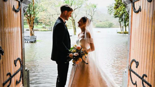 Couple tied the knot on flooded Cork island during Storm Amy