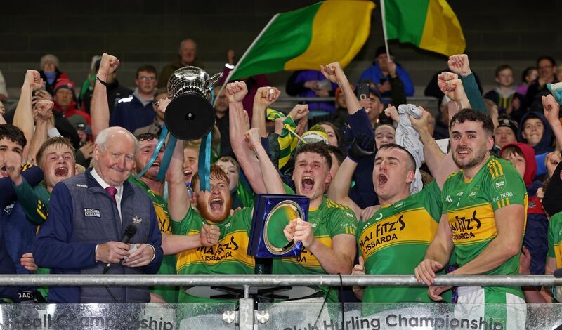 William Ronan, Kilmurry captain lifts the cup for the McCarthy Insurance Group Cork County Premier Junior Football Championship final win over Canovee last year. Picture: Jim Coughlan. William Ronan, Kilmurry captain lifts the cup for the McCarthy Insurance Group Cork County Premier Junior Football Championship final win over Canovee last year. Picture: Jim Coughlan.