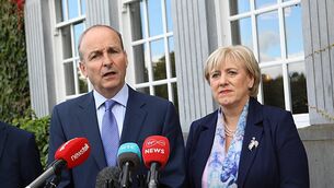 <p>Taoiseach Micheall Martin alongside then minister Heather Humphreys in 2022. Picture: Lorraine Teevan</p>