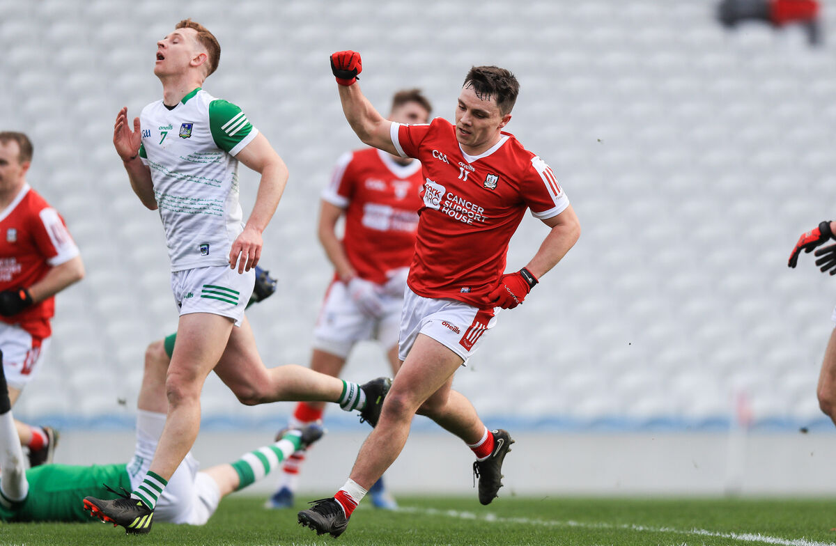 Cork’s Seán Powter celebrates a goal against Limerick two years ago. Picture: INPHO/Evan Treacy Cork’s Seán Powter celebrates a goal against Limerick two years ago. Picture: INPHO/Evan Treacy