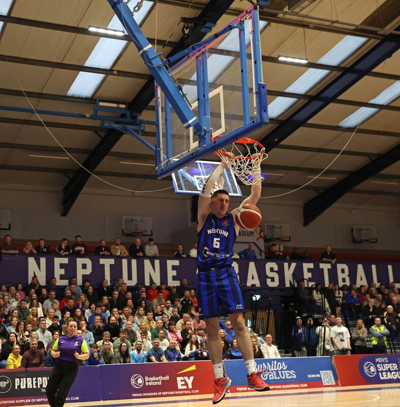 Cian Heaphy, Neptune, scores against Belfast Star. Picture: Jim Coughlan. Cian Heaphy, Neptune, scores against Belfast Star. Picture: Jim Coughlan.