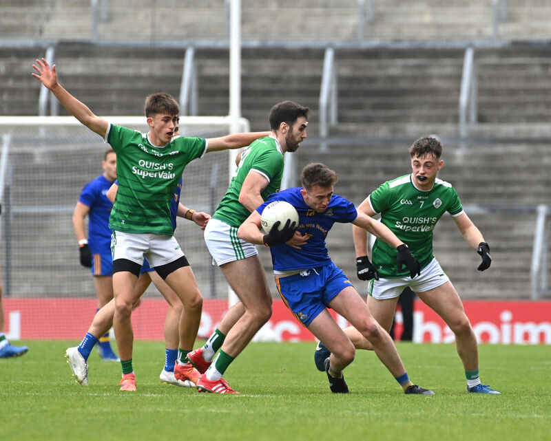  Ethan Twomey of St Finbarr's in action against Ballincollig. Picture: Dan Linehan