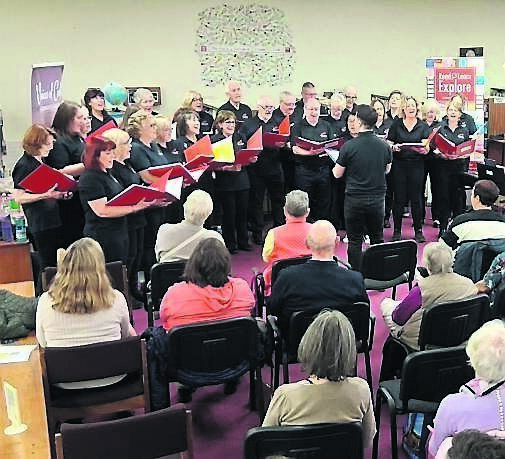 Community choir ‘Voices of Cork’ performing as part of Culture Night at Mayfield Library.