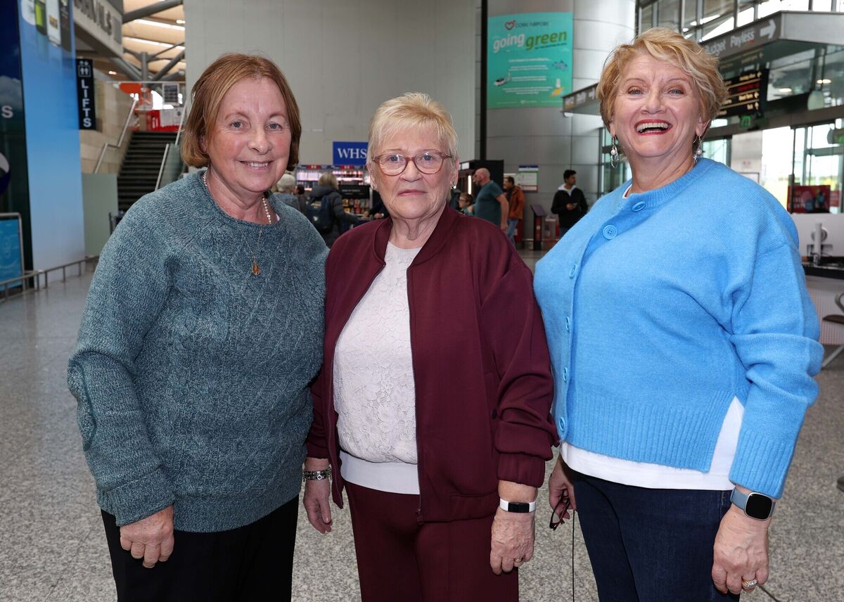 Mary Prendergast, Mags Carroll, and Bernadette Horgan, heading to Germany.