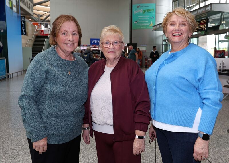 Mary Prendergast, Mags Carroll, and Bernadette Horgan, heading to Germany.