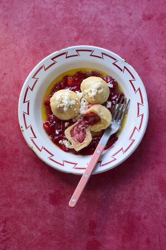 Evie Harbury’s Strawberry dumplings. Picture: Ola O. Smit 2025/PA Evie Harbury’s Strawberry dumplings. Picture: Ola O. Smit 2025/PA