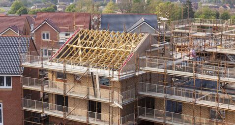 New homes under construction.