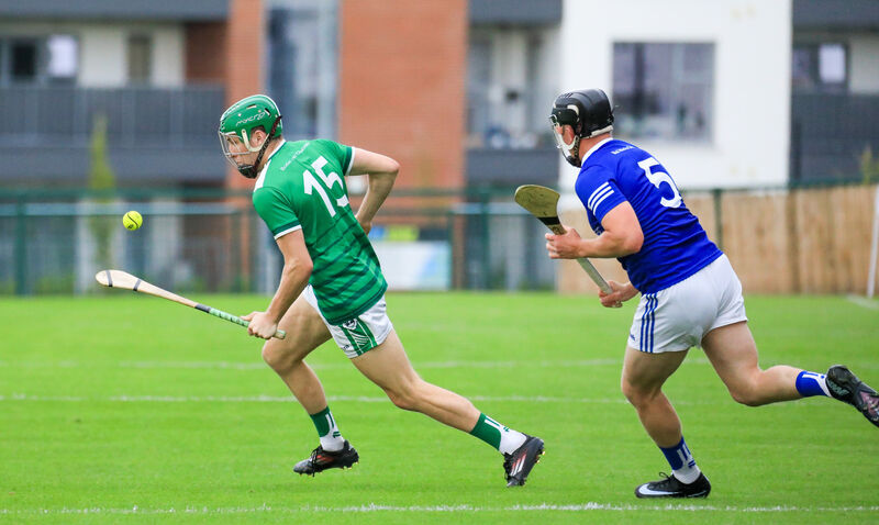 Ballincollig's Seán O'Neill gets away from Ballinhassig's James O'Callaghan. Picture: David Creedon Ballincollig's Seán O'Neill gets away from Ballinhassig's James O'Callaghan. Picture: David Creedon