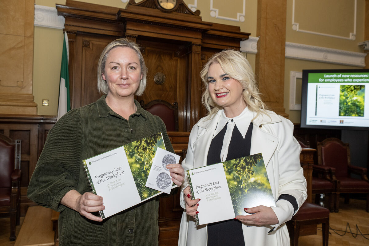 Niamh Murphy, left and Diane Magee at the launch of Pregnancy Loss & the Workplace, A Toolkit for Employers & Employees, which took place at Cork City Council Chambers. Picture: Brian Lougheed Niamh Murphy, left and Diane Magee at the launch of Pregnancy Loss & the Workplace, A Toolkit for Employers & Employees, which took place at Cork City Council Chambers. Picture: Brian Lougheed
