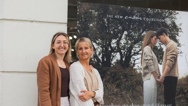 <p>Sabine Lenz, founder of West Cork jewellery brand enibas, and her daughter Anna-Leah at the launch of their new collection, Buíochas go deo (“Grateful Forever”), at the Kilkenny Store in Cork last month. </p>