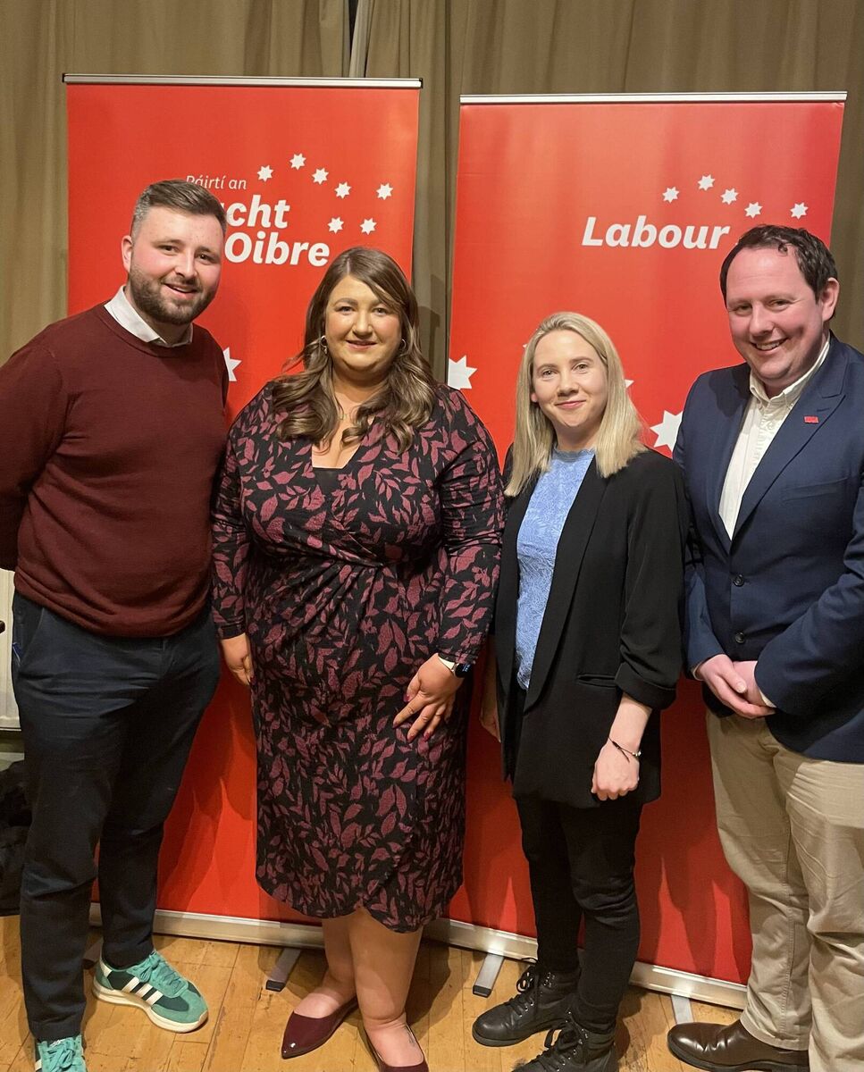 Labour’s TD Eoghan Kenny, councillor Ciara O’Connor, senator Laura Harmon, and councillor Peter Horgan. Ms O’Connor was co-opted onto Cork City Council following Ms Harmon’s election to the Seanad. Labour’s TD Eoghan Kenny, councillor Ciara O’Connor, senator Laura Harmon, and councillor Peter Horgan. Ms O’Connor was co-opted onto Cork City Council following Ms Harmon’s election to the Seanad.