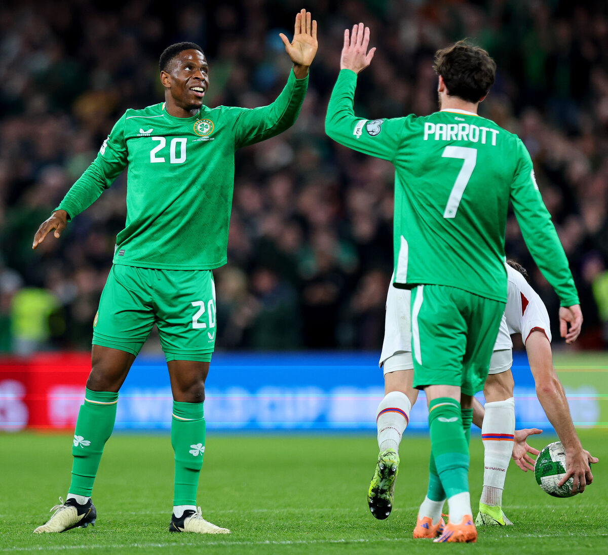 Republic of Ireland vs Armenia: Ireland's Chiedozie Ogbene and Troy Parrott Republic of Ireland vs Armenia: Ireland's Chiedozie Ogbene and Troy Parrott
