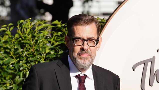 <p>Richard Osman arriving at the UK premiere of The Thursday Murder Club at Leicester Square in London. </p>