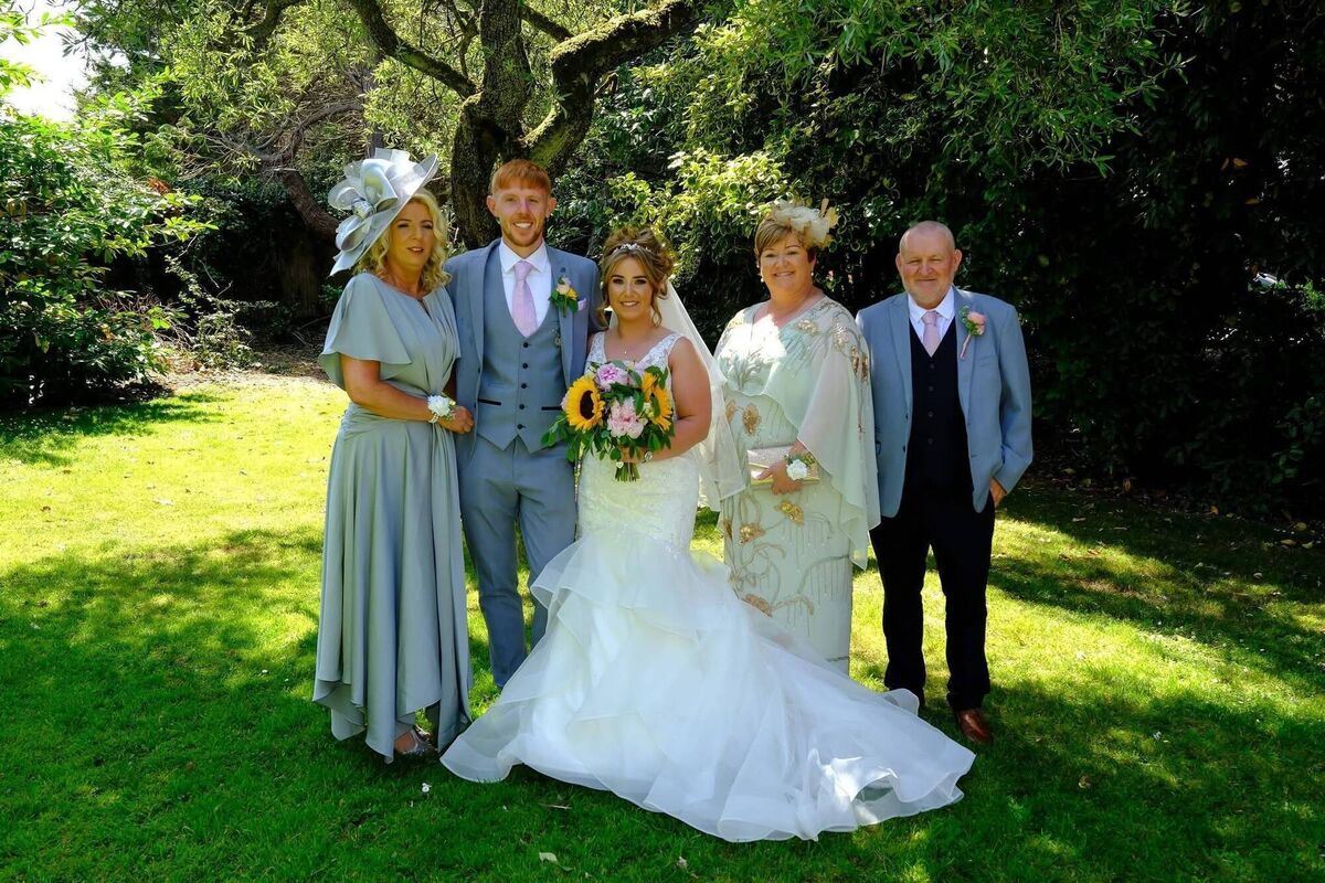 Katlyn and Alan were supported on the day by their family and closest friends.