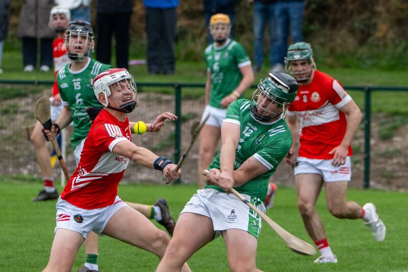 St Colman's College's Ciarán Murphy attempts to shoot as Matthew McSweeney of Midleton CBS closes in. Picture: Chani Anderson