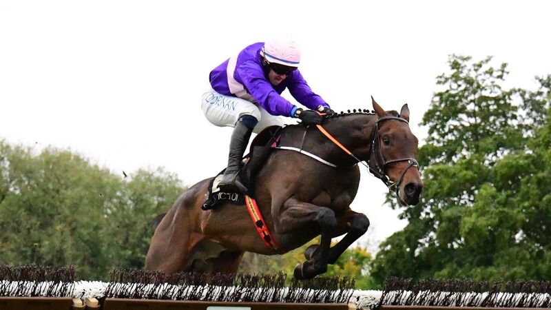 Doneraile jockey Darragh O'Keeffe out in front of Paul Townend