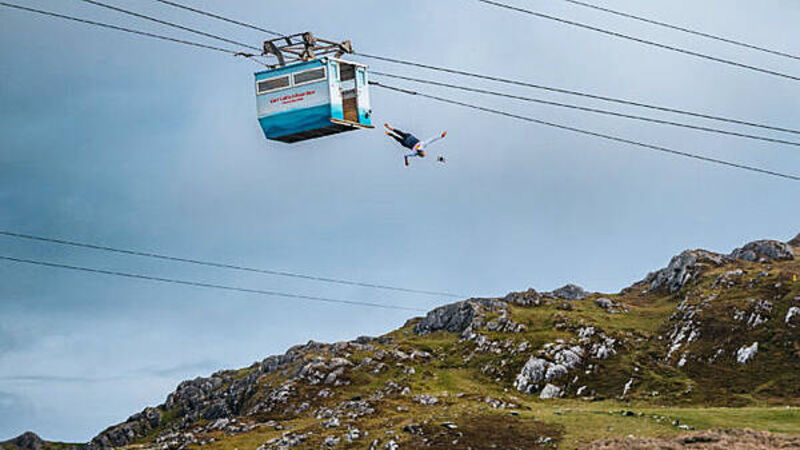 World's first cable car dive in Co Cork World's first cable car dive in Co Cork
