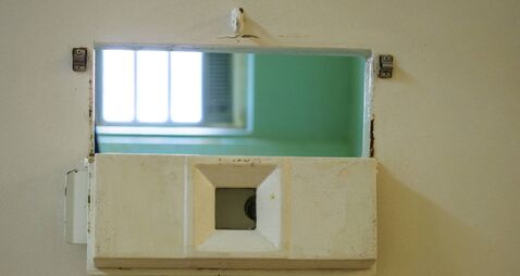 Peep Hole in the door to a Prison Cell