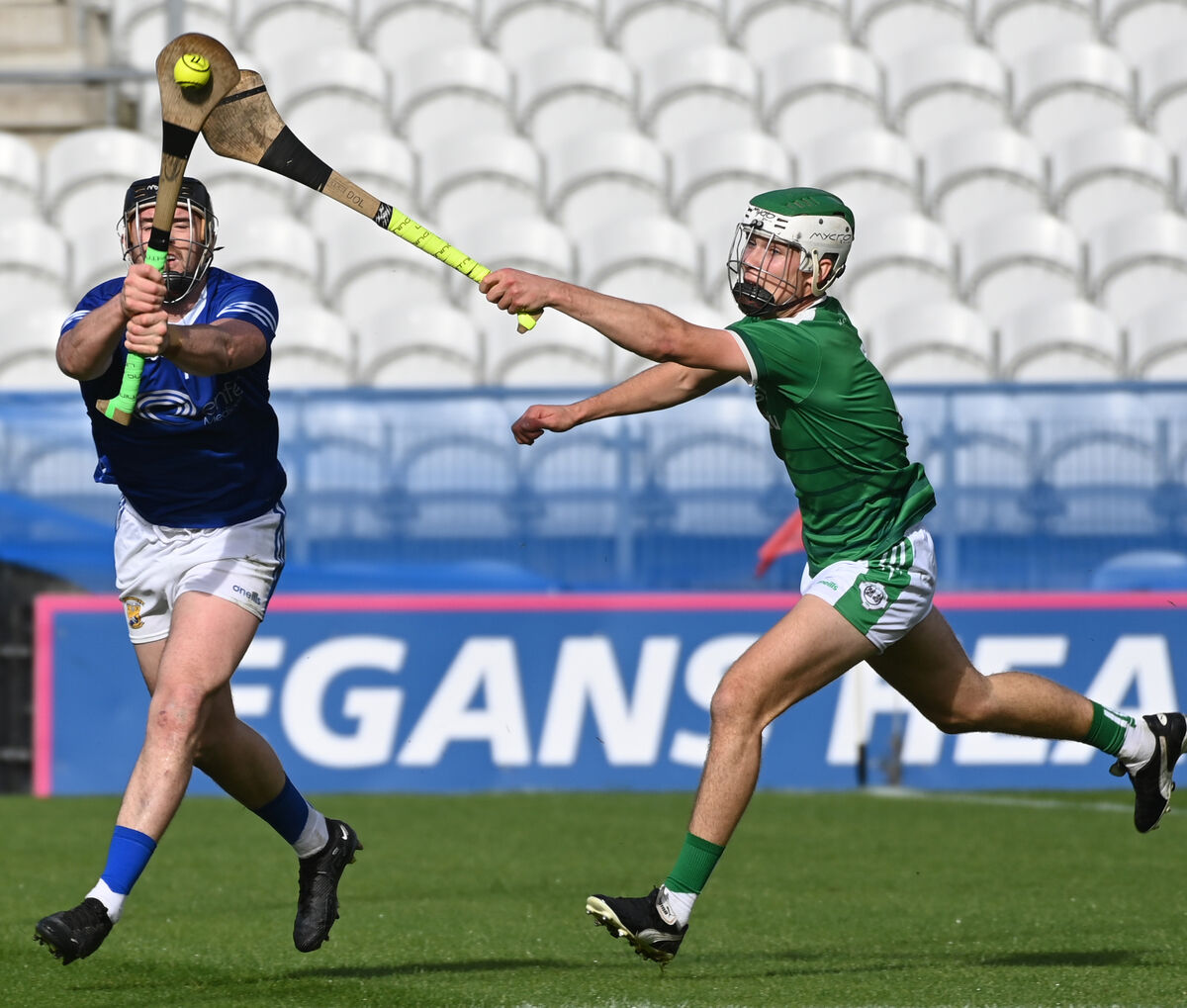 Ballinhassig's Michael Collins shoots from Ballincollig's David O'Leary. Picture: Eddie O'Hare Ballinhassig's Michael Collins shoots from Ballincollig's David O'Leary. Picture: Eddie O'Hare