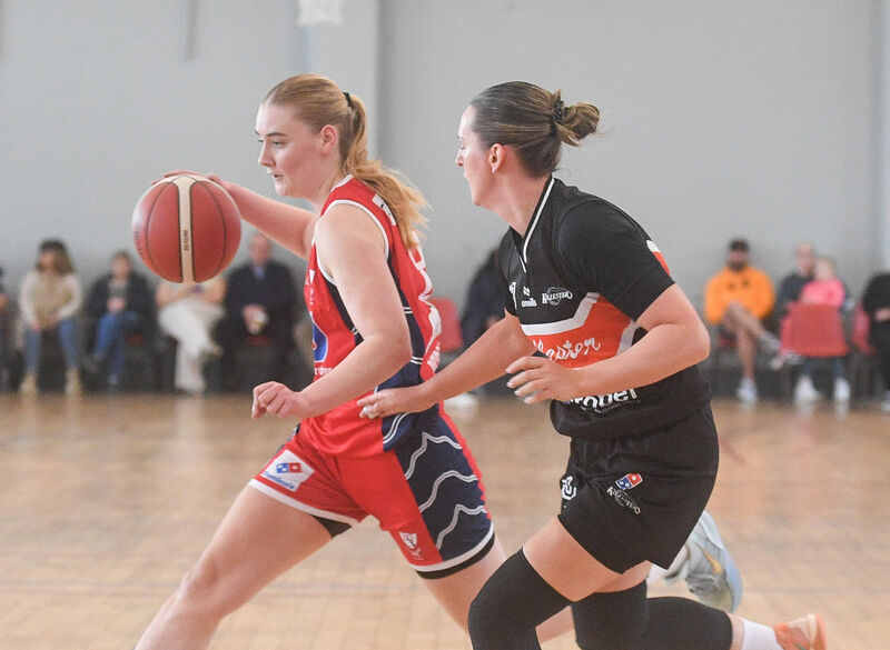 Brunell's Lauryn Homan goes past Killester's Michelle Clarke during their Women's Super League clash at the Parochial Hall. Brunell's Lauryn Homan goes past Killester's Michelle Clarke during their Women's Super League clash at the Parochial Hall.