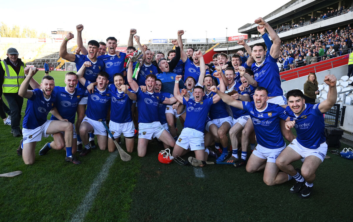 Ballinhassig celebrate after defeating Ballincollig. Picture: Eddie O'Hare Ballinhassig celebrate after defeating Ballincollig. Picture: Eddie O'Hare