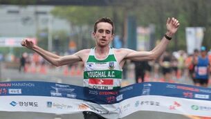 <p>Youghal athlete Fearghal Curtin wins the Gyeongju International Marathon in South Korea at the weekend.</p>
