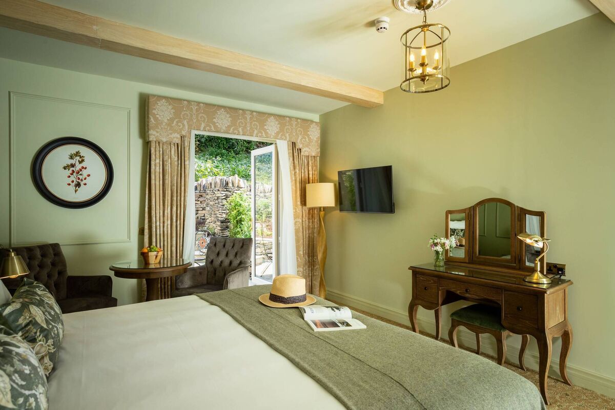 A view of one of the hotel's garden rooms. 