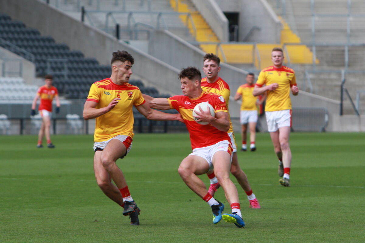 Colm O'Callaghan of Éire Óg tries to get past Mallow's Shane Merritt in the 2021 Bon Secours Hospital SAFC final at Páirc Uí Chaoimh. Picture: Ger Bonus Colm O'Callaghan of Éire Óg tries to get past Mallow's Shane Merritt in the 2021 Bon Secours Hospital SAFC final at Páirc Uí Chaoimh. Picture: Ger Bonus
