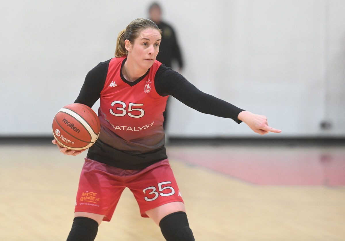  Niamh Dwyer, Catalyst Fr Mathew's with possession in the MIssQuote.ie Women's Superleague game against Gurranabraher Credit Union Brunell at Fr Mathew's Arena. Pic; Larry Cummins
