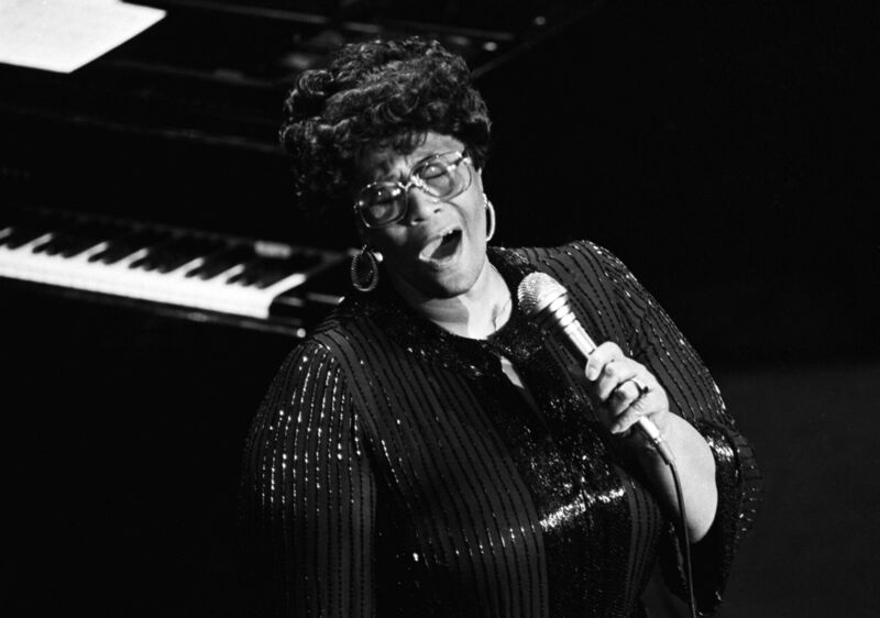 Ella Fitzgerald in Cork Opera House for the Cork Jazz Festival in 1980 Picture: Richard Mills / Irish Examiner Archive  Ella Fitzgerald in Cork Opera House for the Cork Jazz Festival in 1980 Picture: Richard Mills / Irish Examiner Archive