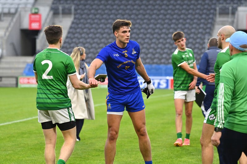 St Finbarr's Brian Hayes with Shane Murphy of Ballincollig. Picture: Dan Linehan  St Finbarr's Brian Hayes with Shane Murphy of Ballincollig. Picture: Dan Linehan