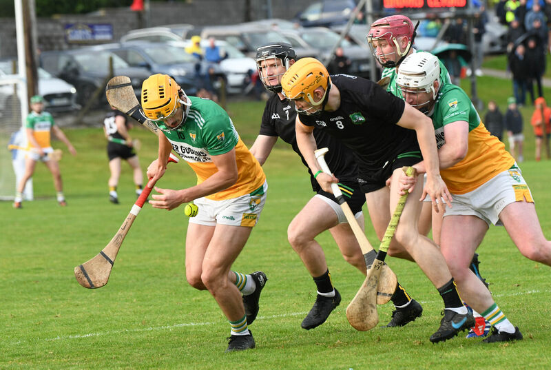 Conleith Ryan of Bride Rovers reaches out for the sliothar ahead of Castlelyons' James Kearney during last year's group game between the sides in Ballynoe. Picture: Howard Crowdy Conleith Ryan of Bride Rovers reaches out for the sliothar ahead of Castlelyons' James Kearney during last year's group game between the sides in Ballynoe. Picture: Howard Crowdy