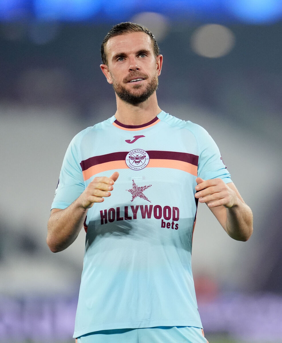 Brentford's Jordan Henderson after the Premier League win over West Ham at London Stadium, London. Picture: Adam Davy/PA Wire Brentford's Jordan Henderson after the Premier League win over West Ham at London Stadium, London. Picture: Adam Davy/PA Wire