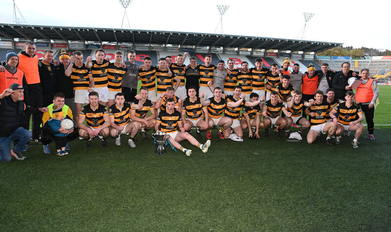 Buttevant players celebrate after defeating St Nick's in the McCarthy Insurance Group Premier JFC final. Picture: Eddie O'Hare Buttevant players celebrate after defeating St Nick's in the McCarthy Insurance Group Premier JFC final. Picture: Eddie O'Hare