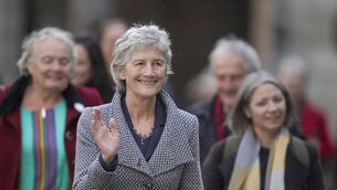 <p>Independent candidate Catherine Connolly arriving at Dublin Castle. The former barrister from Galway, who secured 63% of first preferences, was embraced by the leaders of the left-wing opposition parties that united to back her as a presidential candidate as she arrived at Dublin Castle for the result to be confirmed.</p> <p>Independent candidate Catherine Connolly arriving at Dublin Castle. The former barrister from Galway, who secured 63% of first preferences, was embraced by the leaders of the left-wing opposition parties that united to back her as a presidential candidate as she arrived at Dublin Castle for the result to be confirmed.</p>