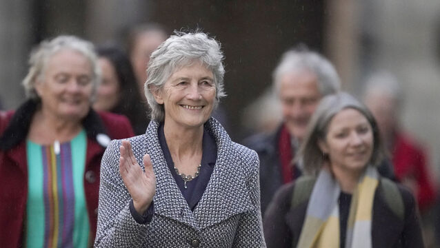 <p>Independent candidate Catherine Connolly arriving at Dublin Castle. The former barrister from Galway, who secured 63% of first preferences, was embraced by the leaders of the left-wing opposition parties that united to back her as a presidential candidate as she arrived at Dublin Castle for the result to be confirmed.</p> <p>Independent candidate Catherine Connolly arriving at Dublin Castle. The former barrister from Galway, who secured 63% of first preferences, was embraced by the leaders of the left-wing opposition parties that united to back her as a presidential candidate as she arrived at Dublin Castle for the result to be confirmed.</p>
