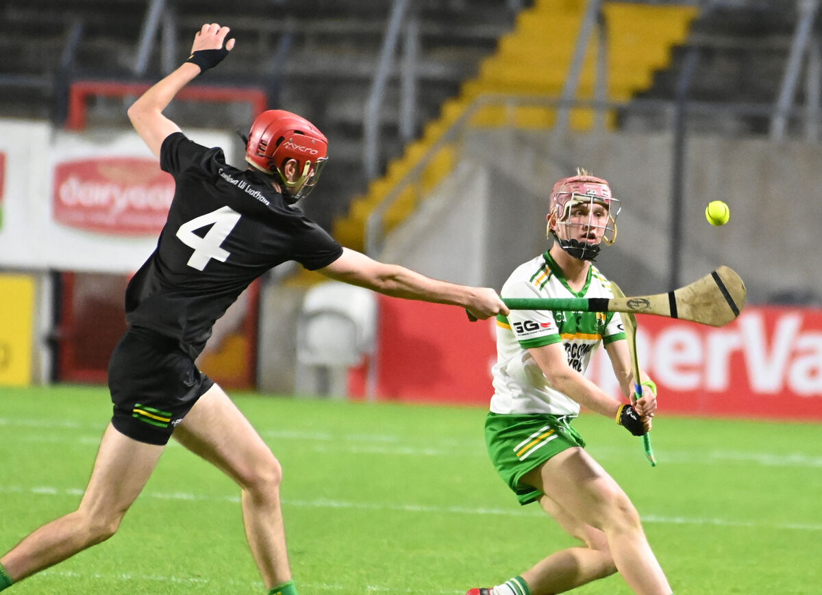 Bride Rovers' David Barry looks to get the ball past Shane Cotter of Castlelyons. Picture: Eddie O'Hare