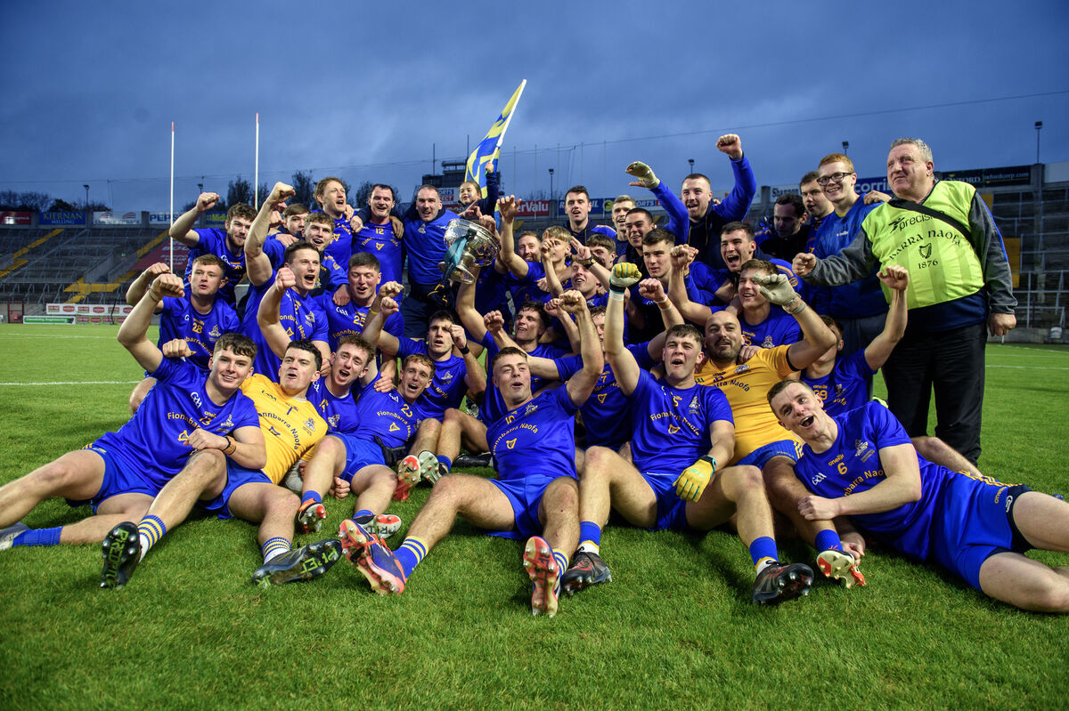  The St Finbarr's team celebrate after their win in the McCarthy Insurance Group SFC final at SuperValu Páirc Uí Chaoimh. Picture: Dan Linehan