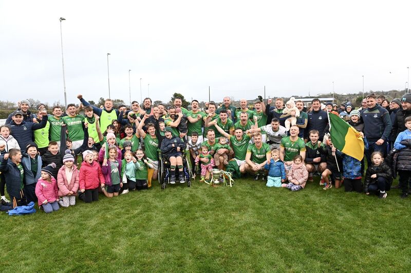  Huge joy for Kilmacbea after retaining the Bandon Co-Op Carbery Division Football Championship against St Mary's. Picture: Larry Cummins