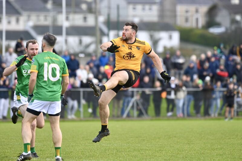  Brian McCarthy kicks a two-pointer for St Mary’s. Picture: Larry Cummins
