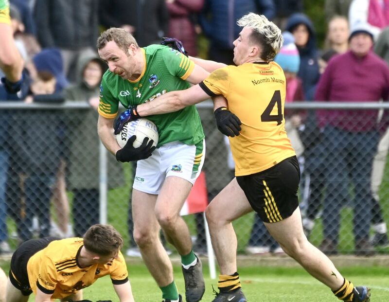 Dara Tobin battles to hold possession for Kilmacabea against William Hennigan, St Mary’s. Picture: Larry Cummins Dara Tobin battles to hold possession for Kilmacabea against William Hennigan, St Mary’s. Picture: Larry Cummins