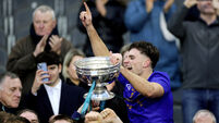 Brian Hayes celebrate with the Andy Scannell Cup 26/10/2025