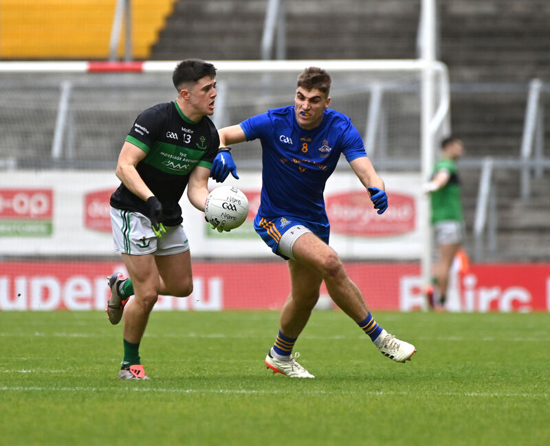 Brian Hayes, Nemo Rangers getting away from Ian Maguire, St Finbarr's. Picture Dan Linehan  Brian Hayes, Nemo Rangers getting away from Ian Maguire, St Finbarr's. Picture Dan Linehan