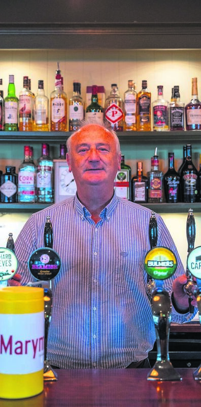 Tom Kingston, manager of The Shamrock Bar in Shanbally, near Carrigaline and Ringaskiddy. 	Picture: Noel Sweeney.
                    