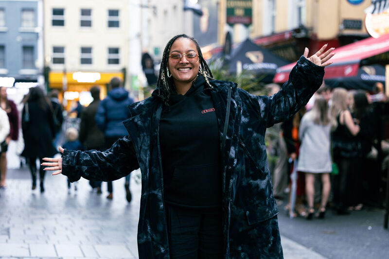Nubya Garcia enjoying Cork before her show at The Everyman theatre at the Guinness Cork Jazz Festival.